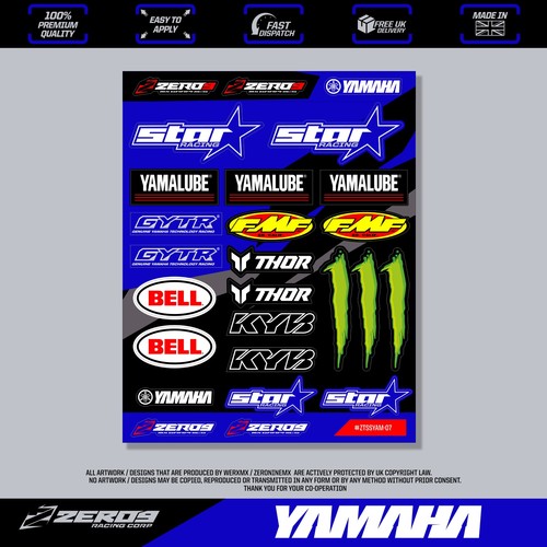 Yamaha stickers motocross - yamaha,