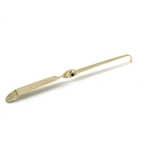 Gold curved candle snuffer - curved,