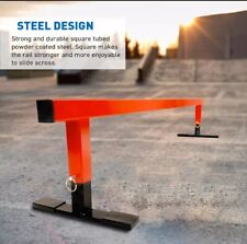 Skateboard Grind Rail – Heavy Duty 1.75” Square Flat Bar – 3 Heigh