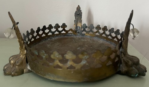 Antique metal base - stand, with