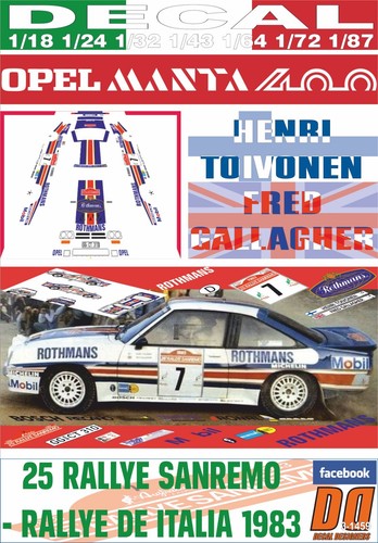 Decal opel manta 400 - manta,