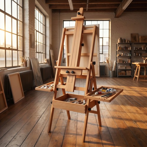 Tripod art easel wooden - art,