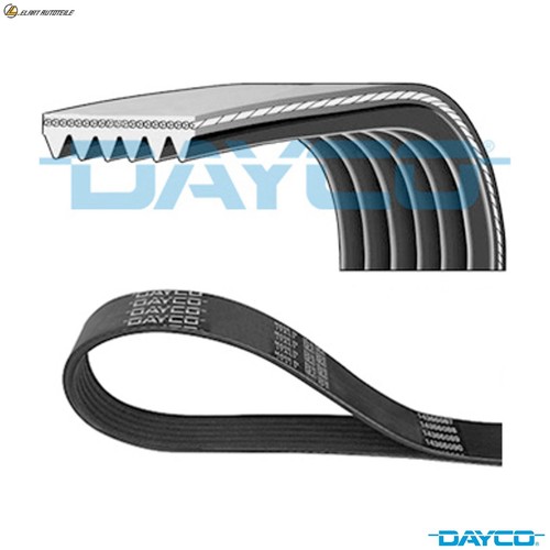 Ribbed belt 6pk1107hd - v-ribbed, for