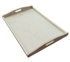 Wooden Serving Very Large Tray 60 cm x 40 cm x 5.5 cm For  Decoupage 