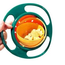 Premium Gyro 360 Baby Feeding Bowl Spill Proof with Lid UK Seller