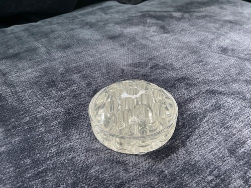 Vintage clear glass hole - clear, 16