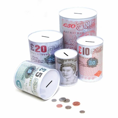 Money box tin 10 - tin, £5