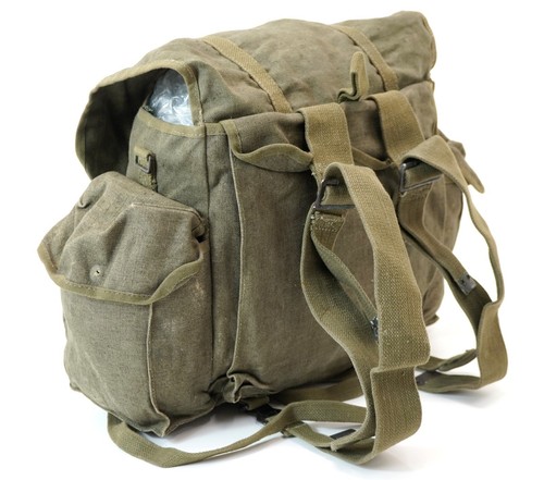 Belgian army canvas rucksack - canvas,