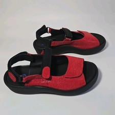 Wolky Jewel slingback Sandals Womens Size 39 Comfortable Red Canals Leather