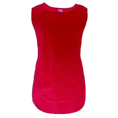 Red tabard apron cleaner - red,