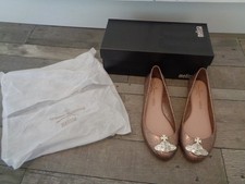 BNIB ladies vivienne westwood melissa shoes-size 6-rose glitter orb+original box