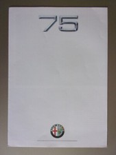ALFA ROMEO 75 RANGE orig 1989 Italian Mkt Sales Brochure - 1.6 1.8 2.0 2.4 TD