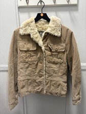 Vintage Wilsons Leather Maxima Jacket Womens Medium Tan Suede Faux Shearling