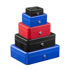 Metal Cash Box Money Bank Deposit Steel Tin Security Safe Petty Key Lockable