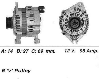 Wai alternator 95amp for - alternator,