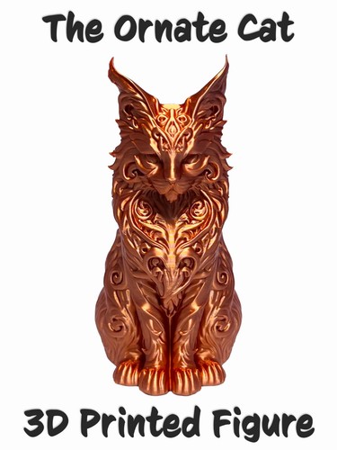 The ornate cat - figurine,