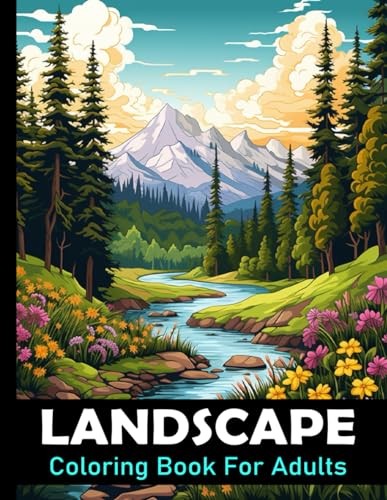 Landscape coloring book - landscape,