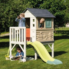 Smoby Life Playhouse On Stilts Garden Outdoor Slide Kids Activity Climbing Toy