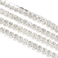 2mm 3mm 4mm Rhinestone Chain