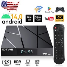 Upgraded 2025 T95  Plus Smart Android 14 TV Box Quad Core 6K 4K HD Stream Player