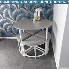 Small Dining Table 4 Chairs Kitchen Furniture Set Space Saving Breakfast Table