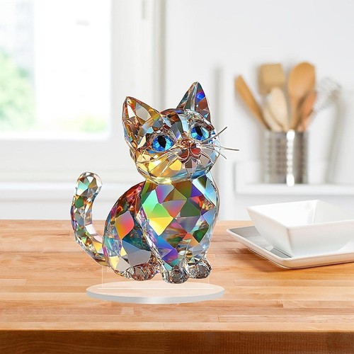 Miniature cat statue animal - miniature,