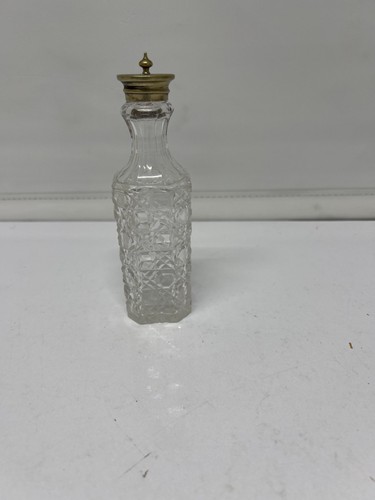 Vintage thick cut glass sugar - cut,