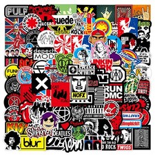 Hot 100 Rock Stickers Lot