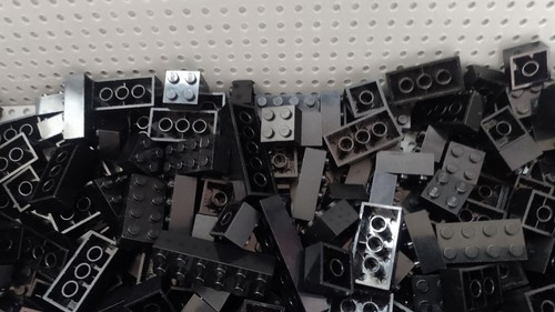 Lego black brick - black, lot