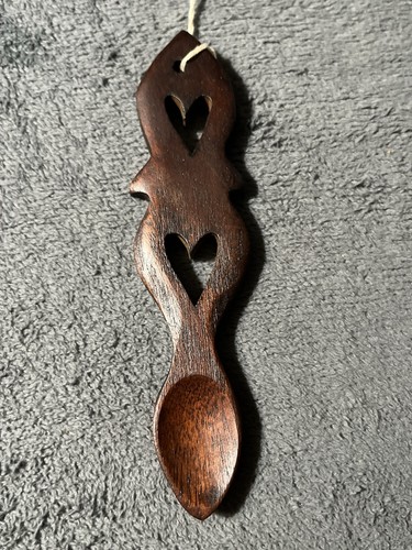 Welsh love spoon hand carved - spoon,