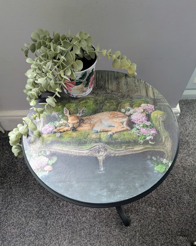 Small side table decoupaged - small,