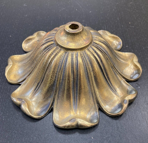 Large cast brass flower - cast,