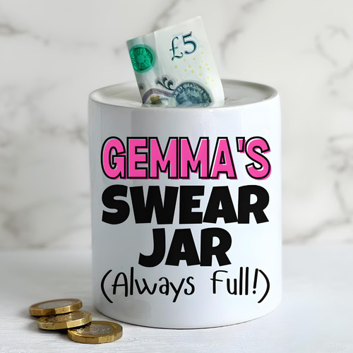 Personalised pink name swear - personalised,