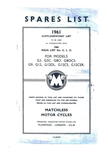 Matchless motorcycle g80 g9 - matchless,