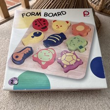 Chunky Wooden Shape Matching Board by Pintoy for Age 2 Years+
