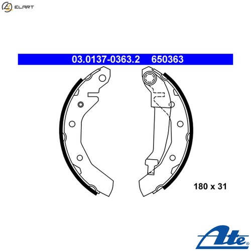 Brake shoe set - brake, 03.0137-0363.2