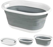 POP UP FOLDING COLLAPSIBLE LAUNDRY BASKET SPACE SAVING CLOTH WASHING BIN