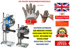 EASTMAN MEDIUM 5-FINGER CHAIN MAIL PROTECTIVE GLOVE-REVASIBLE W/TEXTILE STRAP