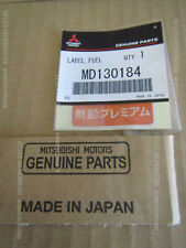 MITSUBISHI CP9A EVO 6 TOMMI MAKINEN LABEL FUEL UNLEADED MD130184 JDM JAPANESE 2U