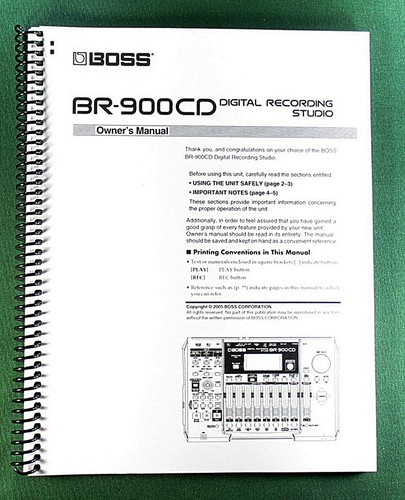 Boss 900cd owner s - boss, owner's