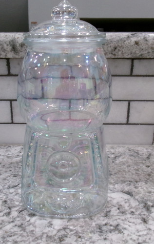 Iridescent glass gumball - glass,