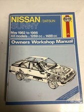 NISSAN/Datsun SUNNY. 1269cc 1488cc. 1982 To 1986 Haynes Workshop Manual. (BC4)
