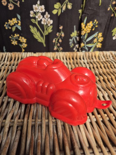 Red plastic racing car - plastic,