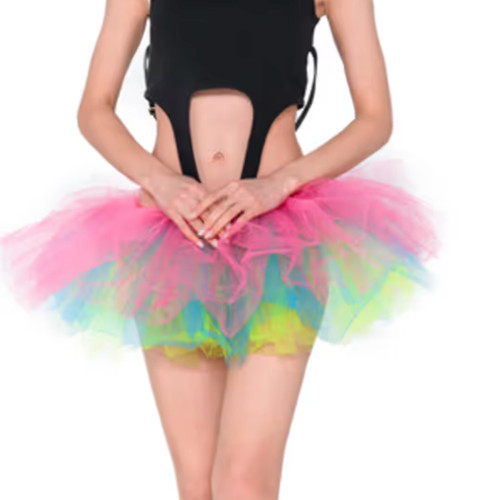 Rainbow tutu skirt tulle - rainbow,