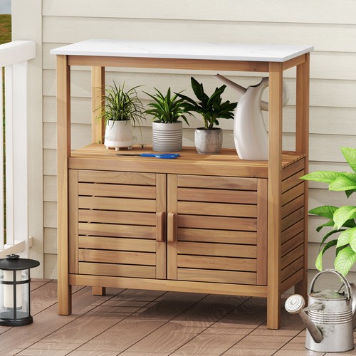 Potting bench garden - potting,