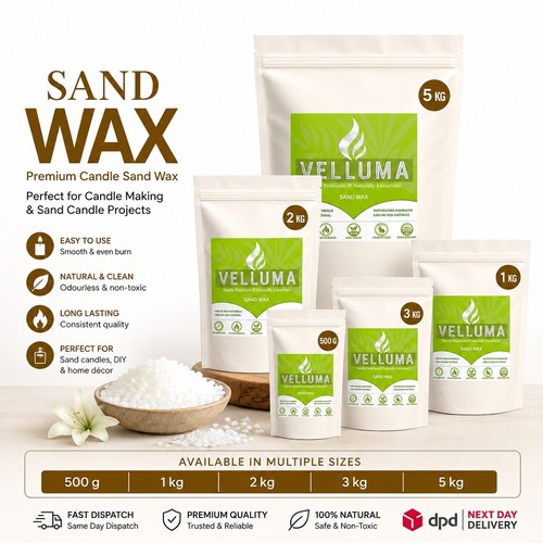 Pearled candle sand wax diy - wax,