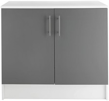 Home Athina 1000mm Fitted Kitchen Base Unit - Grey | Modular or DIY Kitchens