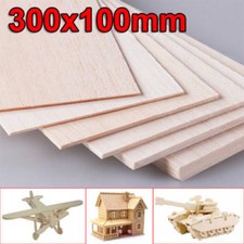 300x100mm Wooden Plate Model Balsa Wood Sheets DIY House Aircraft 1mm~8mm Thick