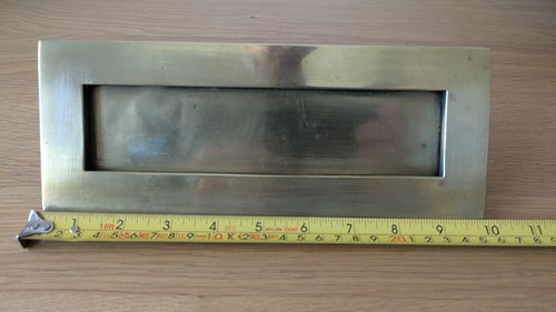 Vintage brass letter box door - vintage,