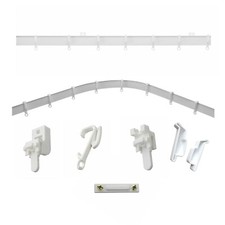 Genuine Swish ® ALUGLYDE, new Aluminium Uncorded Track Gliders, Brackets, White